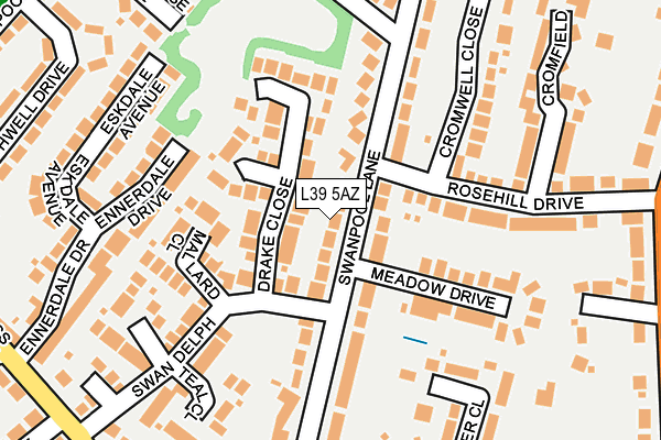 L39 5AZ map - OS OpenMap – Local (Ordnance Survey)