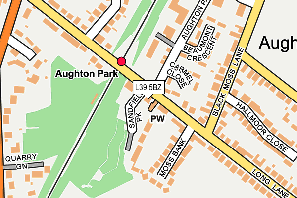 L39 5BZ map - OS OpenMap – Local (Ordnance Survey)