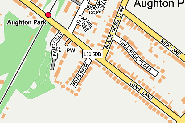 L39 5DB map - OS OpenMap – Local (Ordnance Survey)