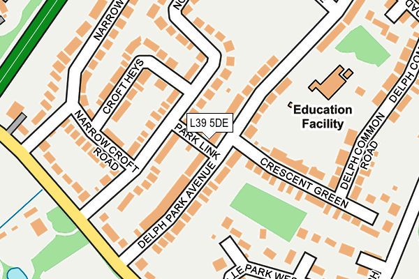 L39 5DE map - OS OpenMap – Local (Ordnance Survey)