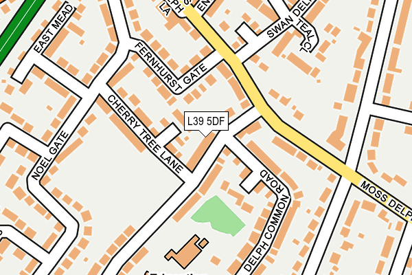 L39 5DF map - OS OpenMap – Local (Ordnance Survey)