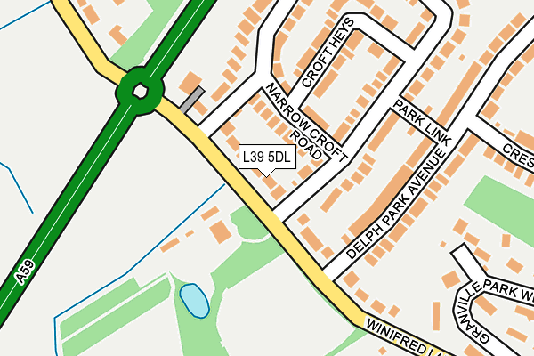 L39 5DL map - OS OpenMap – Local (Ordnance Survey)