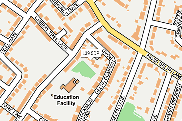 L39 5DP map - OS OpenMap – Local (Ordnance Survey)