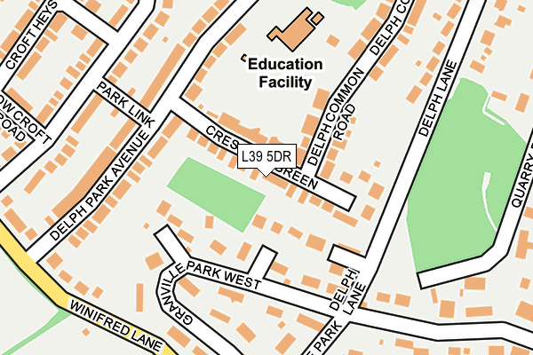 L39 5DR map - OS OpenMap – Local (Ordnance Survey)