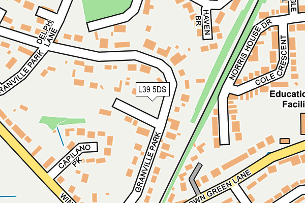 L39 5DS map - OS OpenMap – Local (Ordnance Survey)