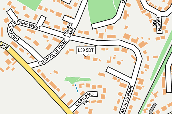 L39 5DT map - OS OpenMap – Local (Ordnance Survey)