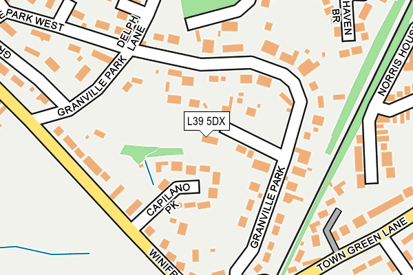 L39 5DX map - OS OpenMap – Local (Ordnance Survey)