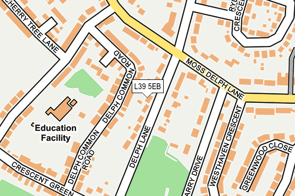 L39 5EB map - OS OpenMap – Local (Ordnance Survey)