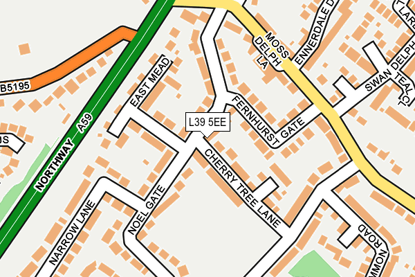 L39 5EE map - OS OpenMap – Local (Ordnance Survey)