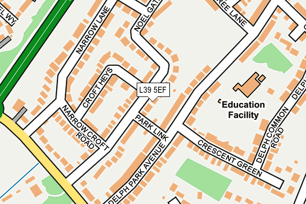 L39 5EF map - OS OpenMap – Local (Ordnance Survey)