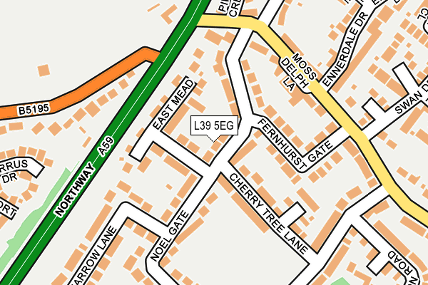 L39 5EG map - OS OpenMap – Local (Ordnance Survey)