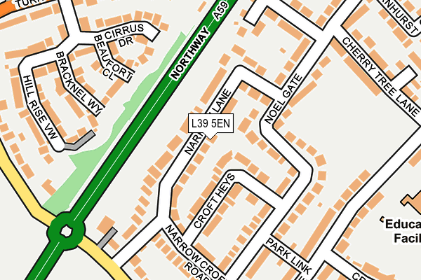 L39 5EN map - OS OpenMap – Local (Ordnance Survey)