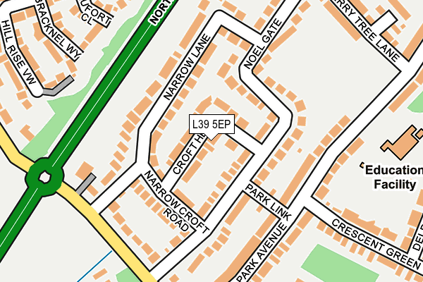L39 5EP map - OS OpenMap – Local (Ordnance Survey)