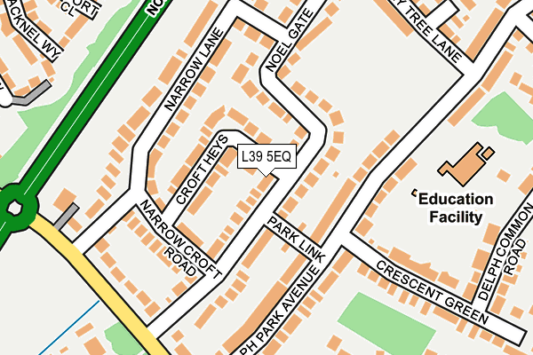 L39 5EQ map - OS OpenMap – Local (Ordnance Survey)