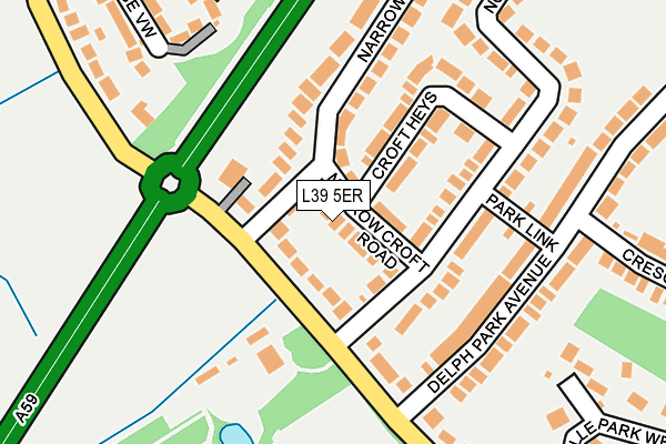 L39 5ER map - OS OpenMap – Local (Ordnance Survey)