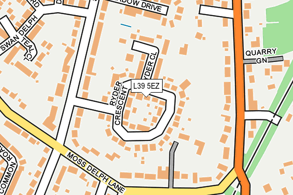 L39 5EZ map - OS OpenMap – Local (Ordnance Survey)