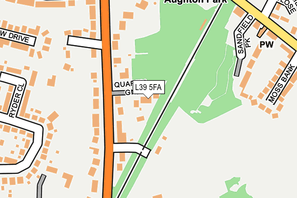 L39 5FA map - OS OpenMap – Local (Ordnance Survey)