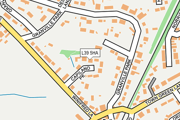 L39 5HA map - OS OpenMap – Local (Ordnance Survey)