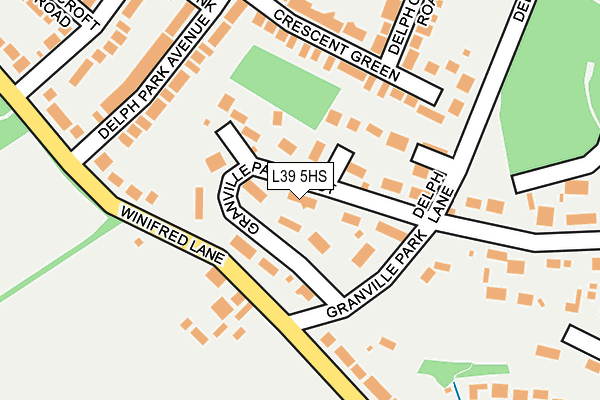 L39 5HS map - OS OpenMap – Local (Ordnance Survey)