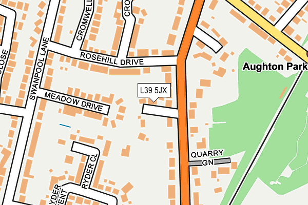 L39 5JX map - OS OpenMap – Local (Ordnance Survey)