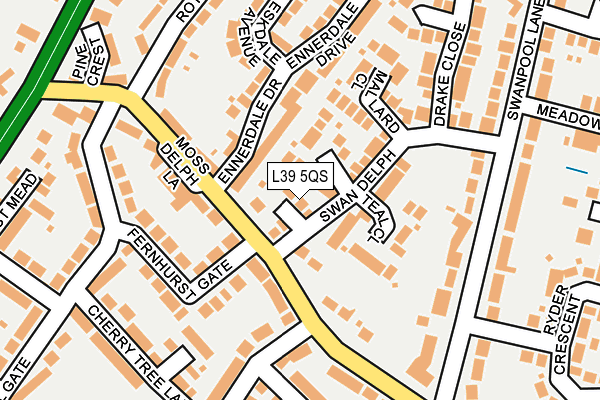 L39 5QS map - OS OpenMap – Local (Ordnance Survey)
