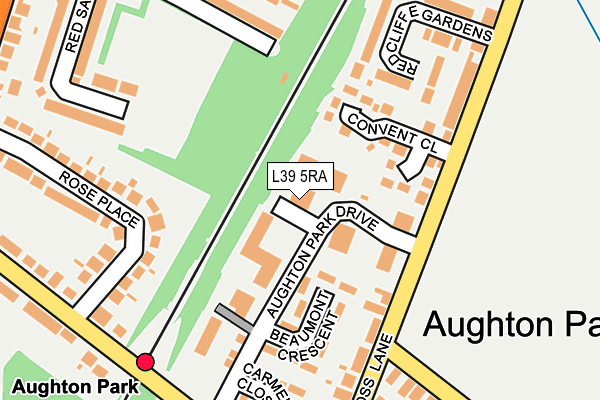 L39 5RA map - OS OpenMap – Local (Ordnance Survey)
