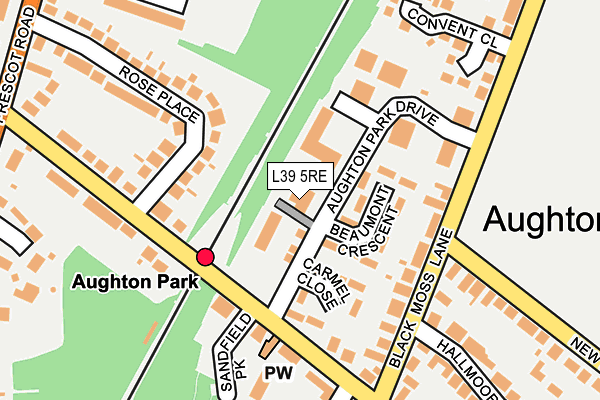 L39 5RE map - OS OpenMap – Local (Ordnance Survey)