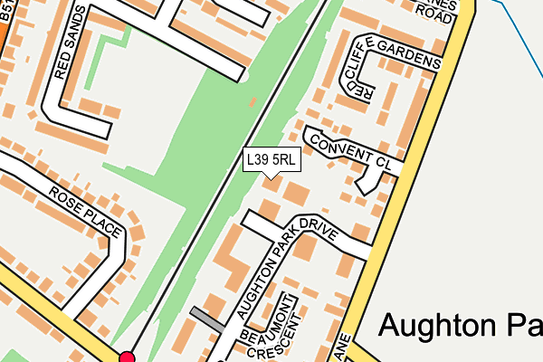 L39 5RL map - OS OpenMap – Local (Ordnance Survey)