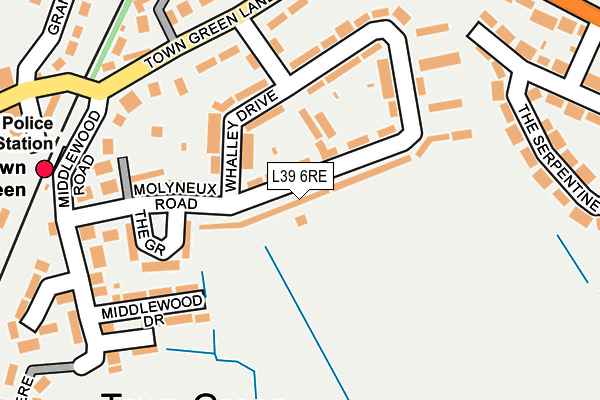 L39 6RE map - OS OpenMap – Local (Ordnance Survey)