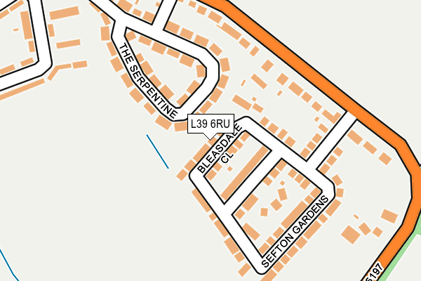 L39 6RU map - OS OpenMap – Local (Ordnance Survey)
