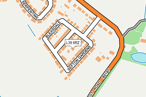 L39 6RZ map - OS OpenMap – Local (Ordnance Survey)