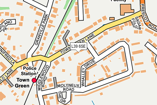 L39 6SE map - OS OpenMap – Local (Ordnance Survey)