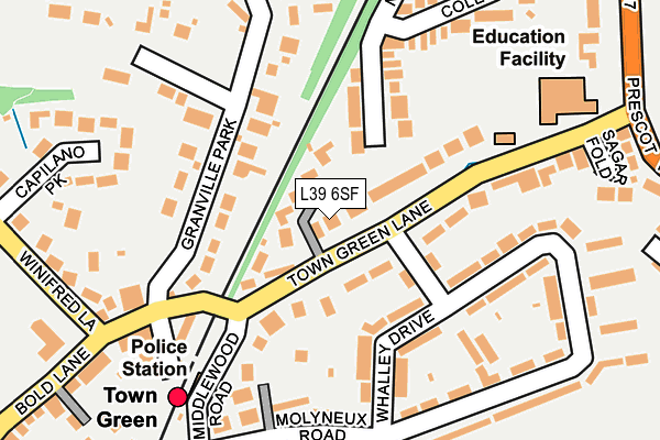 L39 6SF map - OS OpenMap – Local (Ordnance Survey)