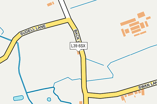 L39 6SX map - OS OpenMap – Local (Ordnance Survey)