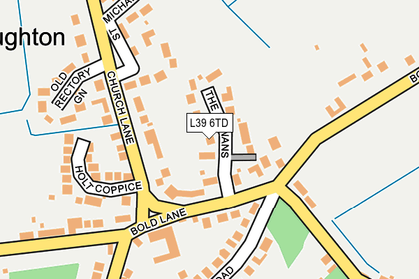 L39 6TD map - OS OpenMap – Local (Ordnance Survey)