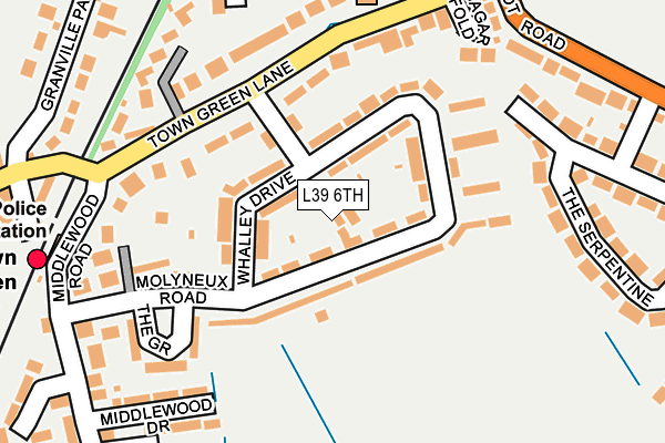 L39 6TH map - OS OpenMap – Local (Ordnance Survey)