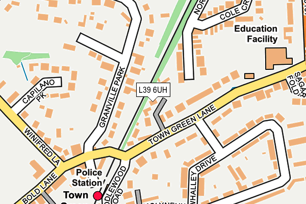 L39 6UH map - OS OpenMap – Local (Ordnance Survey)