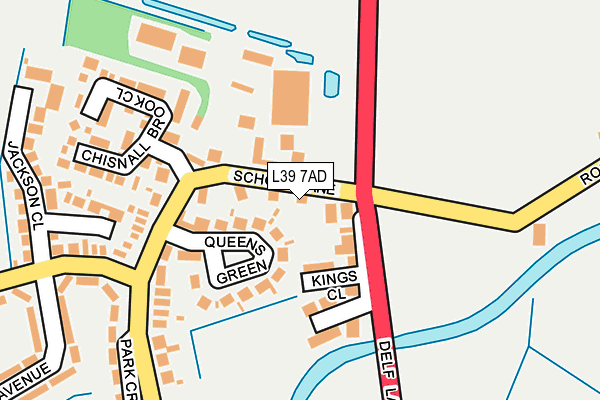 L39 7AD map - OS OpenMap – Local (Ordnance Survey)