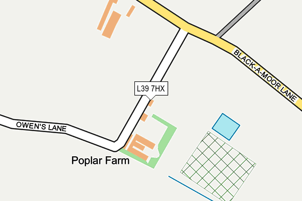 L39 7HX map - OS OpenMap – Local (Ordnance Survey)