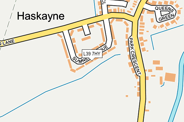 L39 7HY map - OS OpenMap – Local (Ordnance Survey)