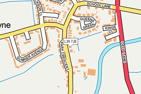 L39 7JE map - OS OpenMap – Local (Ordnance Survey)