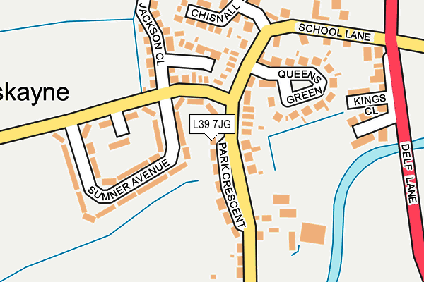 L39 7JG map - OS OpenMap – Local (Ordnance Survey)