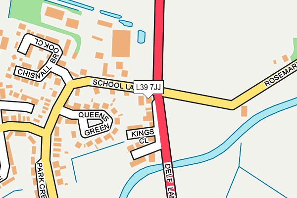 L39 7JJ map - OS OpenMap – Local (Ordnance Survey)