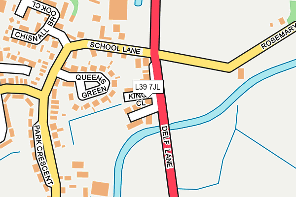 L39 7JL map - OS OpenMap – Local (Ordnance Survey)
