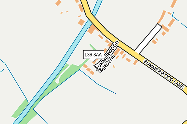 L39 8AA map - OS OpenMap – Local (Ordnance Survey)