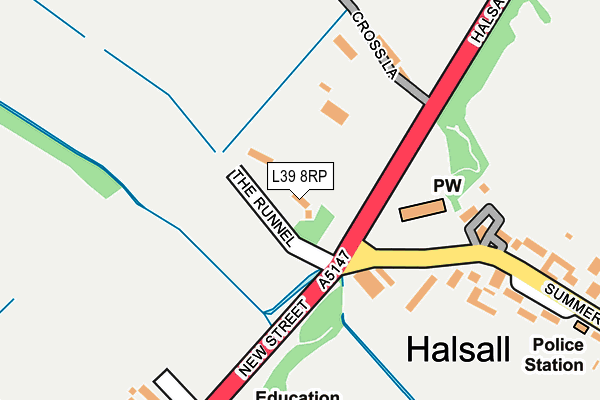 L39 8RP map - OS OpenMap – Local (Ordnance Survey)