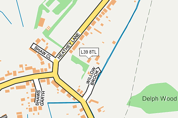 L39 8TL map - OS OpenMap – Local (Ordnance Survey)