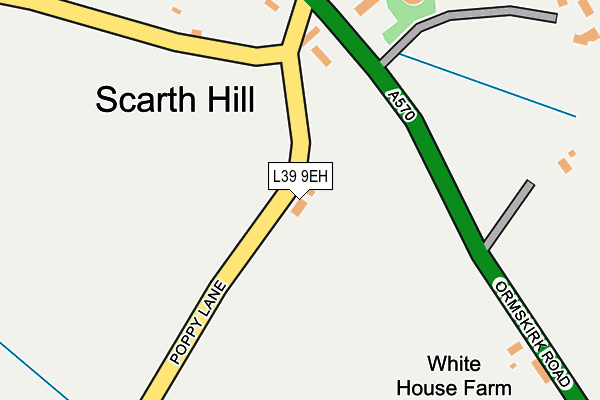 L39 9EH map - OS OpenMap – Local (Ordnance Survey)