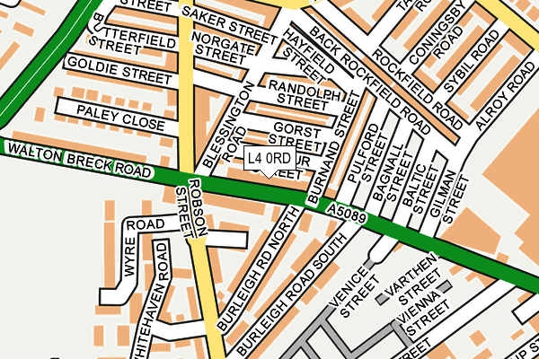 L4 0RD map - OS OpenMap – Local (Ordnance Survey)