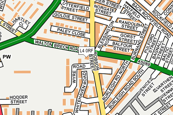 L4 0RF map - OS OpenMap – Local (Ordnance Survey)
